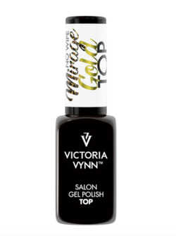 Victoria Vynn&trade; Gel Polish Soak Off Topcoat No Wipe shimmer Gold top