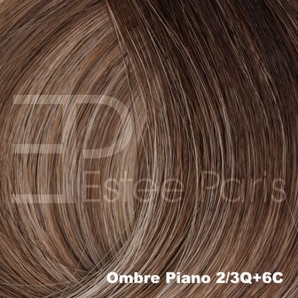 Weft Estee Paris Ombre 2Q/4Q+2Q - Bruin + lichtbruin met bruine roots