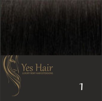 Yes Hair Extensions 30 cm NS kleur 1 Zwart