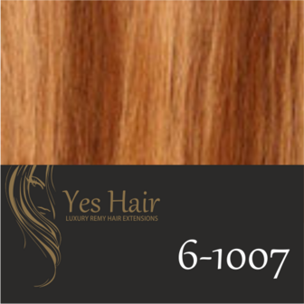 Yes Hair Extensions 52 cm NS kleur 6-1007 Licht Bruin + Warm blonde highlights