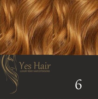 Yes Hair Weft 130 cm breed kleur 6 Licht Bruin